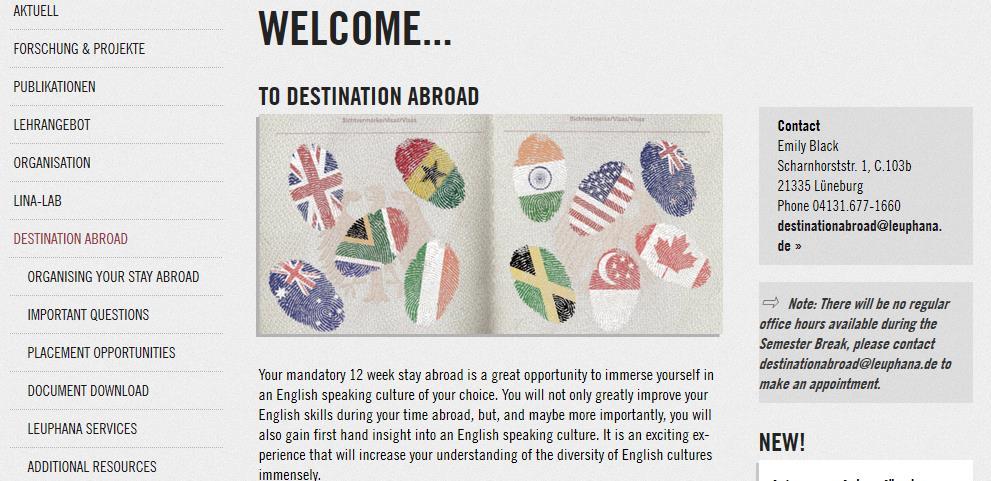 Destination Abroad: On the IES website Collection of resources on the website including: