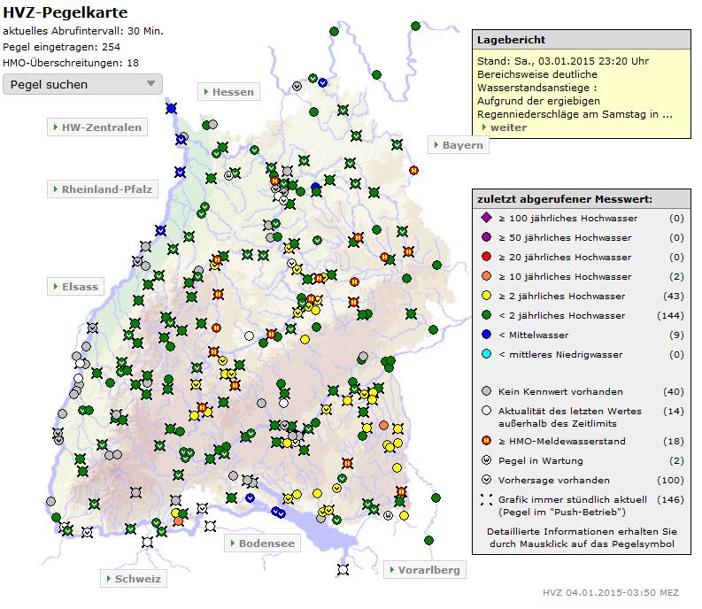 Januarhochwasser 2015 Abflussentwicklung Niederschlag Schneeschmelze?