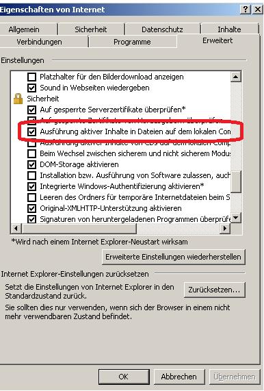 4. Technische Hinweise für Benutzer der Detail- und Differenzierungsdaten (elektronischer Berichtsteil) Systemvoraussetzungen Microsoft Windows, Internet Explorer 9. Wichtig: Deaktivieren Sie ggf.