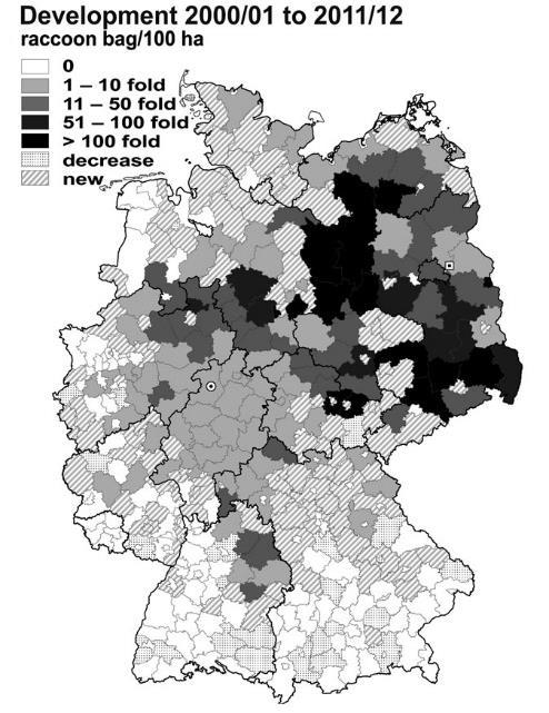 Berlin, Hessen, Harz Zentren des größten Populationswachstums: Sachsen- Anhalt, Ostsachsen,