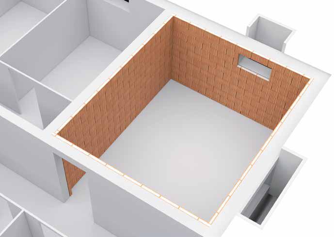 2. Innendämmung hochwertig genutzter Kellerräume Komplette Kellerräume können anstatt mit üblichen Materialien mit der WDF gedämmt 6 30 cm 0,5 8 1,5 cm werden.