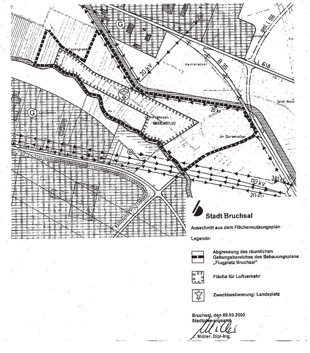 Stadt Bruchsal Bebauungsplan Flugplatz Bruchsal Begründung Seite 3 1.