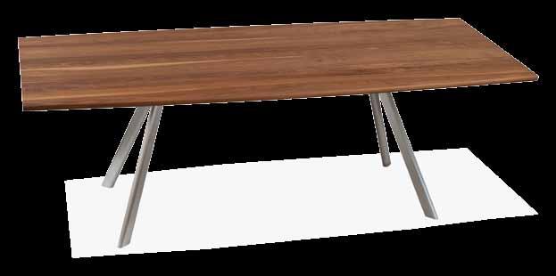 150 TRESA Stirnkante Design Christoph Hindermann 155 ROMANA Tisch in Massivholz Gestell: Massivholz, bootsförmig, handwerklich