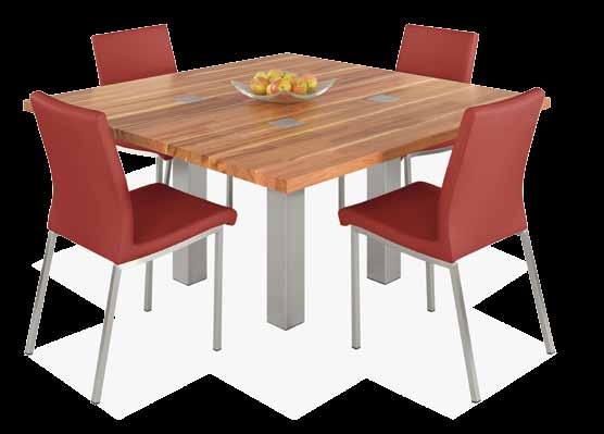 rechteckig Zumsteg Design Team 21 BORMIO Tisch in Massivholz mit Beinen aus