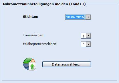 Auswahl des Stichtages kann über die Schaltfläche Datei