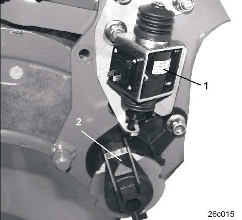 29 Einzelne Säaggregate können auch mit einem am Säaggregat befestigten Hubmagneten (Fig. 29/1) abgeschaltet werden.
