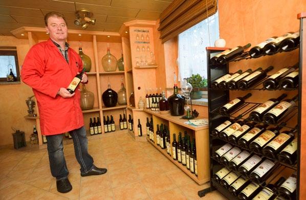 14 Reinsdorfer Fruchtweine Mittlerweile hat Frank Helmboldt für den Wein sein halbes Haus umgebaut. Keller, Garage und Waschküche wurden umfunktioniert zur Weinkelterei.