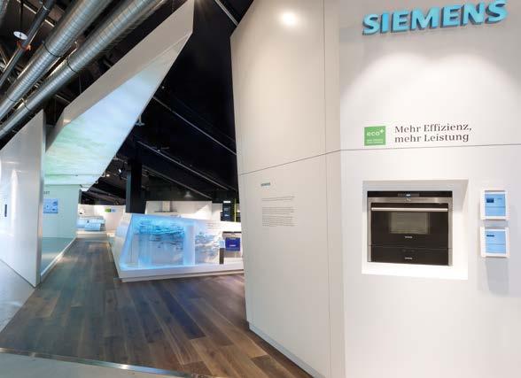 Siemens präsentiert in der Umwelt Arena die ECOLOFT für supereffiziente Hausgeräte.
