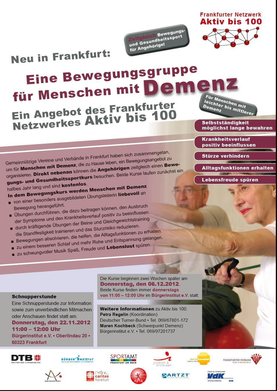 Frankfurter Netzwerk Aktiv bis 100 Ganz Aktuell bundesweit einmalig!