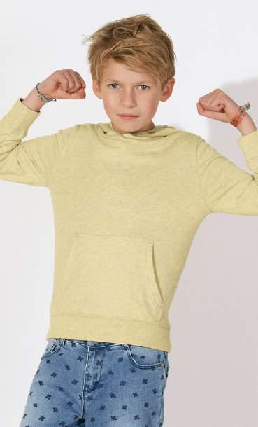 Kinder Sweaters Mini Base RAGLAN-HOODIE MIT LEISTENTASCHEN Gekämmt 280 g/m² 3/4 5/6 7/8 9/11 12/14 Artikel Nr.
