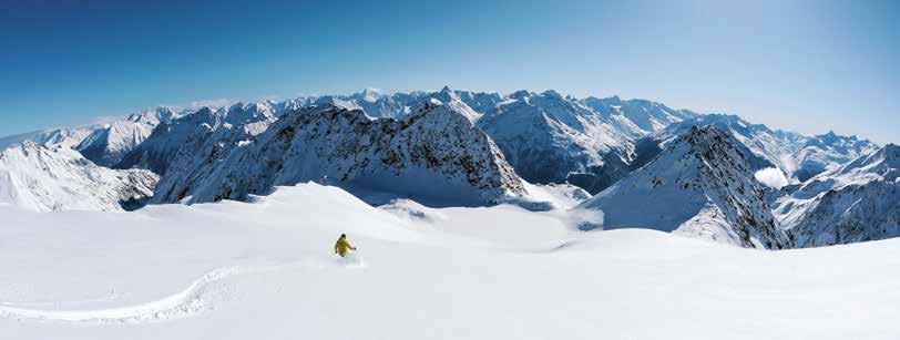 DIE FAKTEN: WINTER 100 % Schneesicherheit Weltberühmte Pisten Legendäres Skirennen Der Kandahar-Lauf Vielfältige Abfahrten für Anfänger und Profis 305 zusammenhängende Skiabfahrtskilometer 80