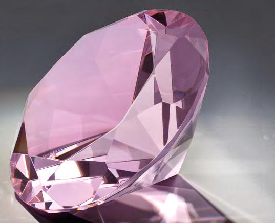 Glas-Diamant rosé Ø 8 cm 65130