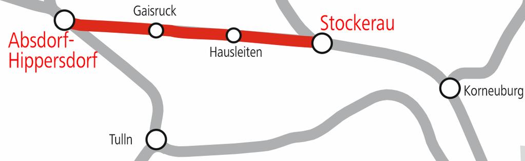 Stockerau - Absdorf-Hippersdorf Gleisneulage und UGV Umleitung GV Ausfall PNV, SEV Stockerau Absdorf-H.