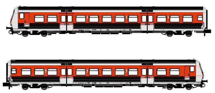 Gattung Azf 209, Wagennummer 001. 178231 LHB- Bahn AG, umgebaut für den Wiesbaden-City. Gattung Azf 209, Wagennummer 002. Alle Wagen vorbildgerecht lackiert und beschriftet an allen Wagenseiten.