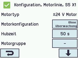 14.2.2 Motorlinie Konfiguration Drücken Sie Motorlinie und die Übersicht der Motorlinien der RWA-Zentrale wird angezeigt.