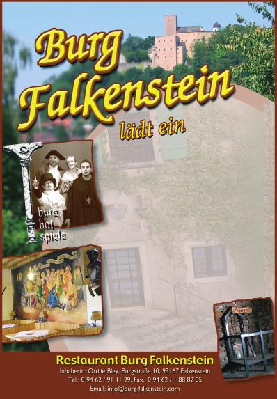 Am 26. November 2011 ist das Fernsehen zu Gast auf Burg Falkenstein. Pünktlich zum romantischen, vorweihnachtlichen Handwerkermarkt, zeigt sich Falkenstein im richtigen Licht.