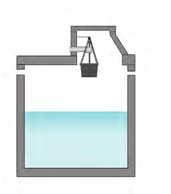 Standard (Filterkorb gegen Aufpreis) Stahlbeton-Regenwasserzisterne C 40/50 serienmäßig LKW-befahrbar für die Gartenbewässerung mit 5 t Schachtabdeckung.