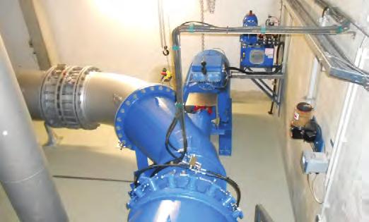 Um dieses Potenzial zu nutzen, wurde in die Ablaufleitung der Grundwasserfilteranlage im Schieberhaus die Filtratturbine eingebaut.