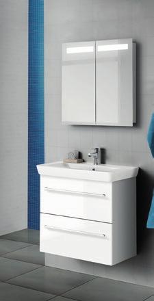 WÄHLEN SIE QUALITÄTS-BADMÖBEL IM FUNKTIONELLEN DESIGN Jetzt können Sie bei insgesamt 36 kompletten Möbelsets mit Waschtischschrank, Waschtisch und Spiegel oder Spiegelschrank ganze 20 % sparen.