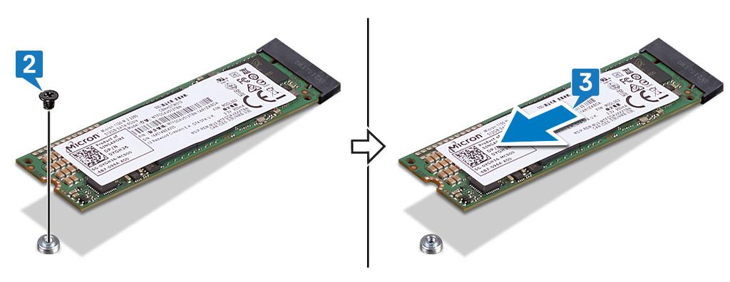 Vorgehensweise 1 Machen Sie den SSD-/Intel Optane-Speichersteckplatz auf der Systemplatine ausfindig.
