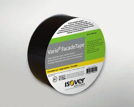 Vario FacadeTape A Schwarzes Spezialklebeband für Fassadenbahn Vario Facade UV. UV-stabil und mit höchster Klebekraft.