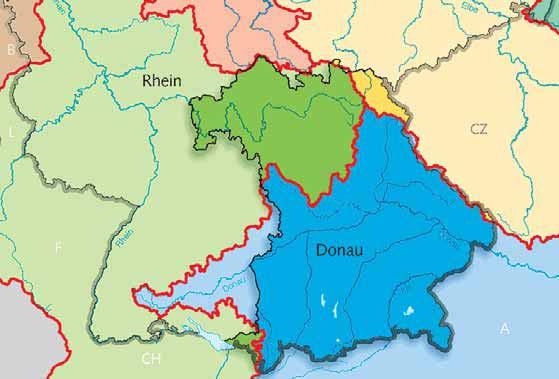 Flussgebieten beteiligt, darunter an sechs internationalen Bayern und haben
