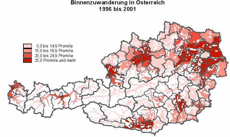 Quelle: ÖROK/STATISTIK AUSTRIA, Bevölkerungsprognose 2004 Altersstruktur Westen altert, wird aber bis 2031 noch immer eine jüngere Bevölkerung aufweisen.