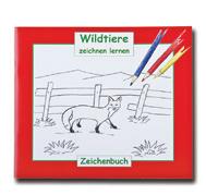 Ein Kind lernt Reh, Hase und Fuchs genauer zu betrachten, wenn es mit dem Zeichenblock in der Natur unterwegs ist.