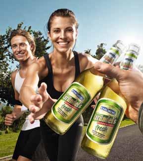 Dass die Kombination der beiden Segmente alkoholfreie Biere und Biermischgetränke im Trend liegen, zeigt auch die Karlsberg Brauerei mit Gründel's fresh, einem alkohol - freien