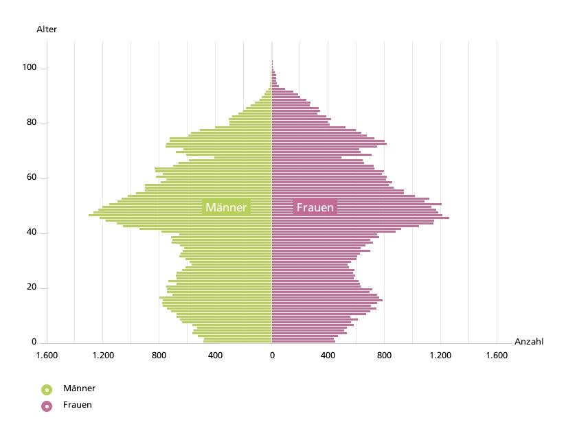Bevölkerungspyramide 2012 Quelle: Statistische Ämter der Länder, Deenst GmbH, ies, eigene Berechnungen Bevölkerungspyramide