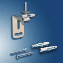 length, with 2 torx screws 4,5 x 45 mm galvanized and plastic dowels UX 6 EPS 7-090 Wandflansch