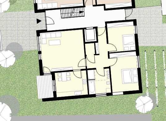 81+85 m² DG: 1x4-5 Zi. Etagenwohnung, große Dachterrasse, 2 Bäder, ca.