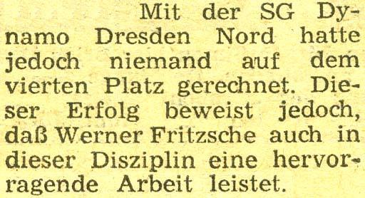 Bernhard Eckstein (SC Wissenschaft DHfK Leipzig) gleiche Zeit 3. Hans Seidel (SC Wismut Karl-Marx-Stadt) 15 Sek. zurück Frauen (67,8 km): 1.