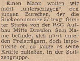 8. Etappe: Stendal Potsdam (195 km) am 25.8.1961 1. Eduard Schulz (SV Lokomotive) 5:07:30 Stunden (1 Min. zurück) 2. Albertus Boom (Niederlande) 30 Sek. zurück (30 s Bon.) 3. Thomas (ASK Vorwärts Leipzig II) 1:03 Min.