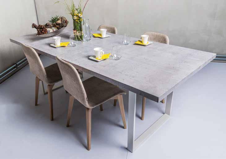 26 BETON DESIGN TISCH CONCRETE DESIGN TABLE DE Der Sun Wood Beton Design Tisch ist der Optik einer rohen Betonfläche nachempfunden und überzeugt durch die täuschend echte Oberfläche.