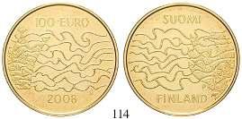 vz 650,- FINNLAND, REPUBLIK 113 100 Euro 2007. 90. Jahrestag der Unabhängigkeit. Gold. 7,78 g fein.