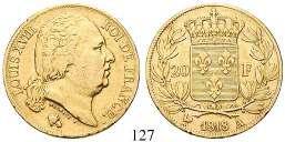 126 20 Francs 1812, A. Kopf mit Lorbeerkranz. Gold. 5,81 g fein.