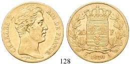 , 1814-1824 20 Francs 1818, A. Büste. Gold. 5,81 g fein. Friedb.