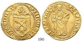 Wappen / Hl. Paulus mit Schwert und Buch. Gold. Friedb.65.