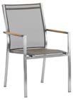 One Edelstahl stainless steel Teakarmlehne teak armrest hochwertiges