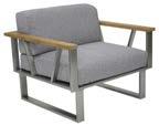Edelstahl stainless steel Olefin-Bezug Olefin fabric Teakarmlehne teak armrest Belvedere Lounge 3361