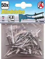 Blindnieten - Aluminium mit Stahlstift - auch passend für Blindnietzange BGS 75845