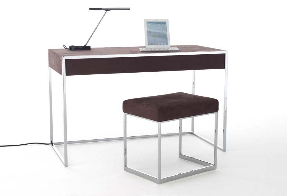 Smart Desk Schreibtisch 2 verschiedene Größen: 100 x 50, 120 x 60 Gestell: (-1), gebürstet (-2) oder lackiert (-8) Pulverlackfarben: Sand -80, Choco -81, Schwarz -82, Weiß -83, Bronze -86, Taupe -87