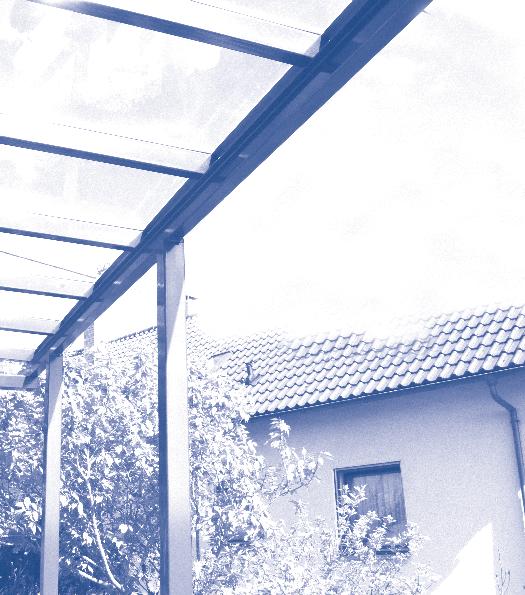 TERRASSENÜBERDACHUNG Die Pergola mit verzinktem Stahlgerüst macht Ihre Terrasse bei jedem Wetter nutzbar und ist im Gegensatz zur Holzkonstruktion vollkommen wartungsfrei.