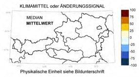 ENDBERICHT ÖKS 15 Klimaszenarien für Österreich Daten Methoden - Klimaanalyse Mittelwert ist hingegen ein klassisches arithmetisches Flächenmittel, allerdings fallen Werte die unverhältnismäßig groß