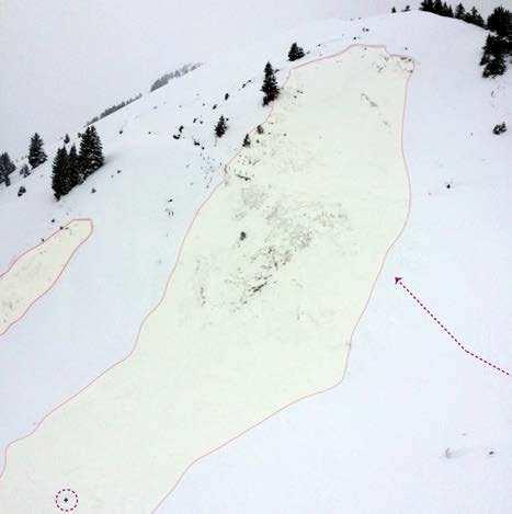 Gulme (Amden/SG), 29. Januar 2015 Tödlicher Lawinenunfall in den Voralpen. Auf einer Skitour in den östlichen Voralpen wurde eine Person ganz verschüttet.