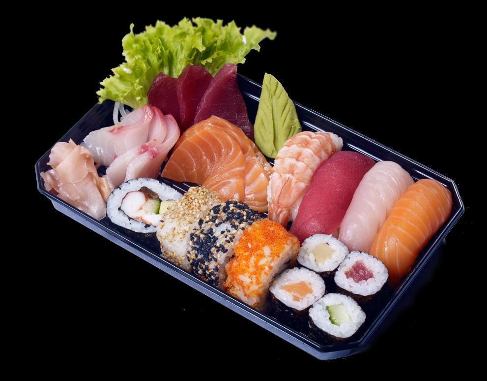 MENÜ FÜR SUSHI ENTDECKER Das Sushi Entdecker Menü ist bewusst mit weniger Fisch zubereitet. TAKE AWAY Sushi Take away Montag bis Samstag ab 18.