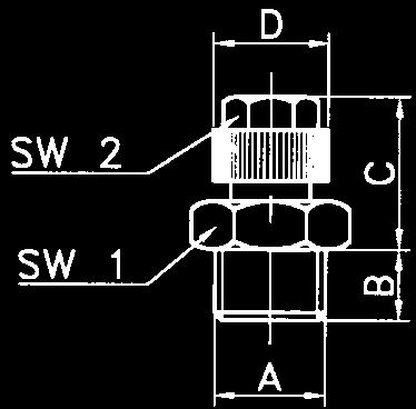 Schlauch-Anschlüsse mit Überwurfmutter M 5 G 1/2 Gerade-Verschraubung 40-101 Werkstoff: Messing vernickelt Bestell-Nr.
