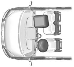 Insassenschutz FUNKTIONSBE- SCHREIBUNG Airbag WARNUNGEN Fahrzeugfront keinesfalls modifizieren. Dies kann die Auslösung der Airbags beeinträchtigen. Sicherheitshinweis nach ECE R94.