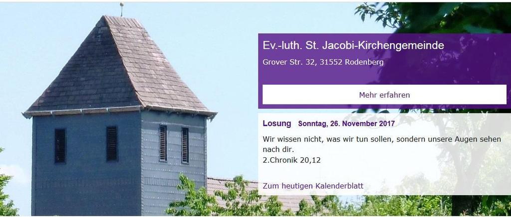 In eigener Sache Der neue Internetauftritt von St. Jacobi "Habe ich mich in der Web-Adresse vertippt oder sieht das jetzt anders aus?